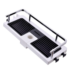 EDISH 卡扣式蓮蓬頭置物架, 適用於22-25cm直徑蓮蓬管, ABS材質, 1組, 白色