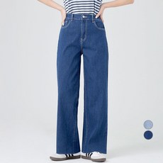 afinar 女款寬版後鬆緊帶全彈力牛仔褲