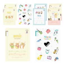 펜피아 1 000 초등 1-6 음악 제본 노트, 랜덤발송, 10개