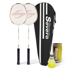 Severo 羽球拍 MATTE 5.0 2支+全拍套1個+羽球2顆, 1套
