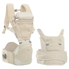 i-angel 多合一Doctor Dial折疊空氣腰凳背帶, 淺褐色