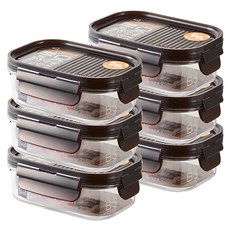 LocknLock 樂扣樂扣 Bisfree積木晶透保鮮盒 LBF401, 長方形保鮮盒 260ml, 6個