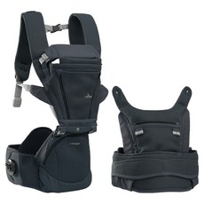 i-angel All-in-One Dr.Dial旋鈕式可折疊透氣腰凳嬰兒背帶, 海軍藍