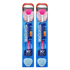 Orabrush 舌苔清潔器 單人用 粉紅色 + 專用收納蓋, 2個