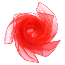 律動紗巾 紅色 輕盈透氣運動, 1條