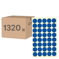 鶴屋 圓形 圓點標籤 151C 藍色, 3個, 440個裝