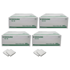 수성 8겹 거즈 엔 7.5 x 7.5 cm, 200매, 4개