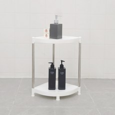 saenghwalbaekgwa 特殊浴室轉角架 2層, 白色, 1個