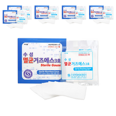 수성 멸균거즈에스 3호 10cm x 10cm x 8겹, 100개입, 6개