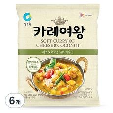 카레여왕 청정원 치즈 앤 코코넛, 108g, 6개