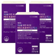 뉴트리코어 여성을 위한 유산균 이너 프로바이오틱스, 60g, 3개