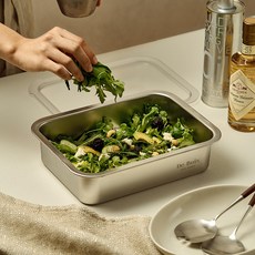 De Bois De Claire 無研磨劑 316不鏽鋼託盤 1, 1個, 托盤 + 網架 + PC上蓋