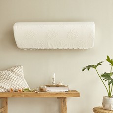 BEBEDECO 彈性蕾絲壁掛式方形Sophy冷氣罩, 白色