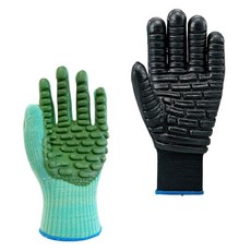 ATOM GLOVES 31P防震手套, 1雙, 綠色, 黑色