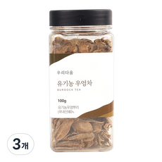 우리다움 유기농 우엉차, 100g, 3개