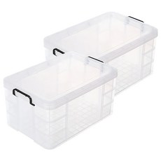 KEYWAY 聯府 掀蓋整理箱 強固型 65L, 透明色, 2個