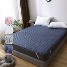 코멧 홈 누빔 매트리스 패드, 네이비