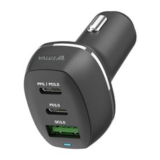 VALUEM 48W 3孔 PPS 超高速車用充電器, 白色, BND-R47F48CCA
