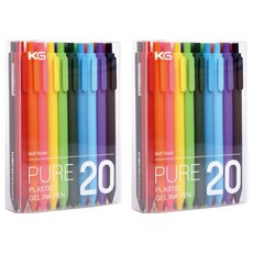 KACO PURE 軟膠中性筆 0.5mm 20入, 混合顏色, 2套