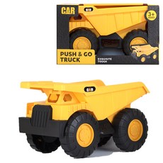 Buchuca沙子遊戲中型翻斗車玩具, 黃色+黑色