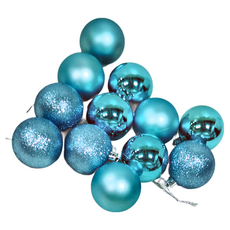 亮霧粉球 Set, 4cm直徑塑膠球, 6cm, 淺藍色, 1組