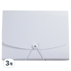 올인셀 깔끔한 아코디언 파일 13칸 A4, 화이트, 3개