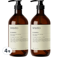솔브이오 블랙 펩타이드 탈모 두피 샴푸, 4개, 1L