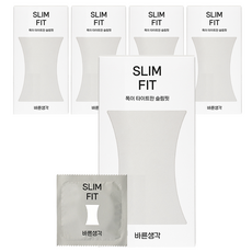 바른생각 슬림핏 콘돔, 12개입, 5개