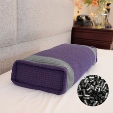 愛的預感純棉顏料方形木炭生物芯片枕（大）, 紫色, 1個