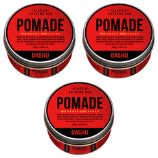 DASHU 男士經典Pomade Extreme Red定型髮膠, 100g, 3個