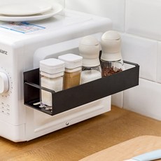 제이퀸스 냉장고 측면 자석 선반 다기능 트레이, 블랙, 1개