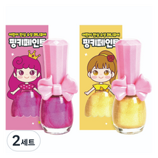 i'm pinky Pinky Paint 兒童指甲油 9ml x 2件組, 閃亮粉, 閃亮金, 2套