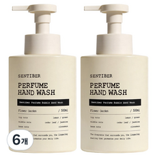 센티베르 퍼퓸 버블 대용량 핸드워시 플라워가든, 6개, 500ml
