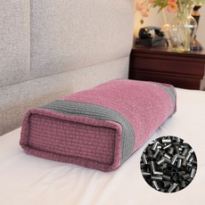 愛的預感純棉顏料方形木炭生物芯片枕（大）, 粉色, 1個