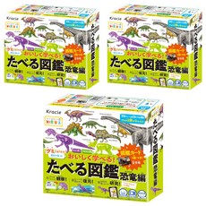 Kracie 葵緹亞 親子DIY食玩 恐龍圖鑑款, 恐龍模型盤4種+圖鑑卡9種, 3盒