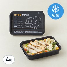 식스밀 닭가슴살 스테이크 (냉동), 345g, 4팩
