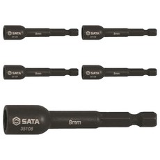 SATA 六角起子套筒 35108 8mm, 5個