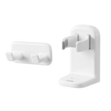 懶角落 壁掛剃鬚刀置物架, 電動/手動款, 穩固不易掉落, 取放便捷, 免打孔, 1個