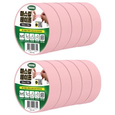 스코라 종이 마스킹 테이프 핑크 24mm x 30m, 10개