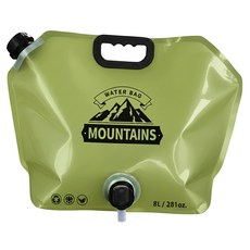 웨즌 캠핑 휴대용 대용량 워터백, 그린, 1개, 8L