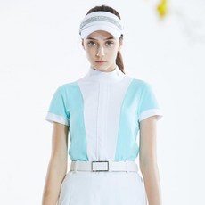 NEVERMINDALL 女式 Moma Shea 著色高領高爾夫 T恤