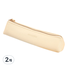 cleanis 簡約感性筆袋, 2個, 象牙白