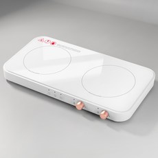Home Planet 2800W 纖薄設計雙口電磁爐 白色, 獨立式, FS-IRC121G
