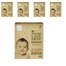 NATURE LOVE MERE 然自母愛 新生兒衛生棉籤, 5個, 80件