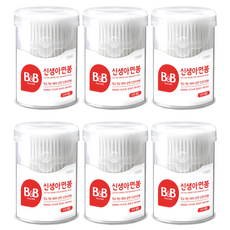 비앤비 신생아 면봉, 210개입, 6개