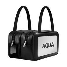 Tamsaa 雙層結構部分網眼防水游泳包, 黑色