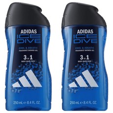 adidas 愛迪達 男性3合1潔顏洗髮沐浴露 超越沁涼, 250ml, 2瓶