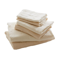 imabari towel 今治毛巾 速乾紗布浴巾 有機棉酵素染, 水玉自然色, 1個