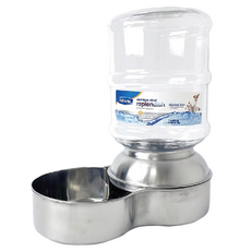 Petmate Replendish 不鏽鋼餵水器 S 美國品牌|防滑底座|方便清洗|水桶容量4.5公升, SDK-24345, 1組