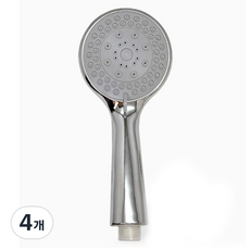 심플 4단 샤워기 헤드, 4개, 크롬